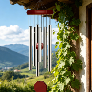 Memorial Wind Chime, Large Deep Tone, Sympathy, 6 Tuned Tubes, Elegant for Garden & Home